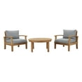 thumbnail image 2 of Modway Marina 3 Piece Outdoor Patio Teak Set in Natural Gray, 2 of 6