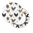 thumbnail image 2 of Gukieu Retro Rooster Print Round Chair Cover, Dust-proof and Non-slip Bar Chair Protective Cover, Suitable for Bars, Restaurants, Offices-14 inch, 2 of 7