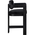 thumbnail image 4 of Meridian Furniture Sacha Black Velvet Stool, 4 of 9