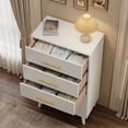 thumbnail image 3 of 5 Drawer Wood Dressers, Wide Chest of Drawers with Gold Handles, Accent Furniture for Living Room, White, 3 of 7