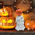 thumbnail image 1 of Multicolor Halloween Decorations Set Of 1 Large Spooky Party Decor Realistic Looking Pumpkin Ghost Figurine For Indoor Outdoor Tabletop Display Home Office Mantel Shelf Decor 4.33X4.33X8.6, 1 of 6