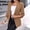 Khaki, variant on Womens Blazer 2024 Fall Bussiness Casual Long Sleeve Button Open Front Suit Jackets Work Clothes Khaki XXL
