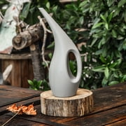 Large Capacity Plastic Watering Can with Long Spout and Handle, 1.5 L, White or Gray, for Indoor and Outdoor Plant Care, Gardening, Balcony, Patio Use