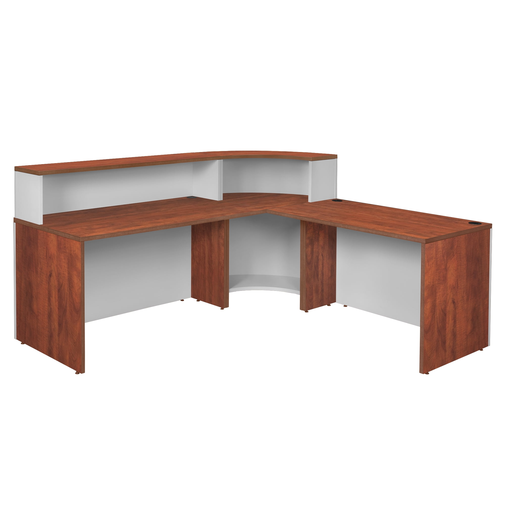 reception desk with return