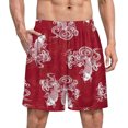 thumbnail image 1 of NICKSUN Shorts de Pyjama Amusants pour Hommes, Bas de Pyjama Doux avec Poches, Poisson Koi, m, 1 of 5