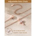 thumbnail image 5 of KeyStyle Cross Necklace for Women Rose Gold Plated Dainty Cross Pendant Hypoallergenic Chain Christmas Jewelry Gift for Her, 5 of 7