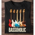 thumbnail image 2 of Bass Guitar Player Shirt Funny Bassist Graphic T-Shirt, Musician Gift for Guitar Lovers, Vintage Music Tee, 2 of 3