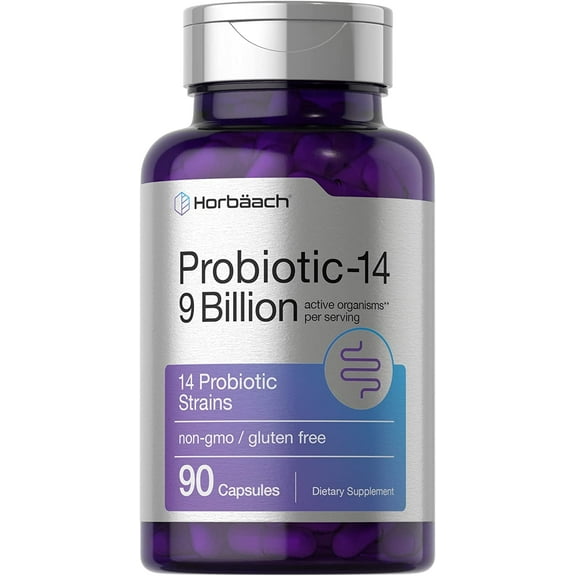 Probiotics for Women & Men | 9 Billion CFU | 90 Capsules | by Horbaach