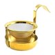 thumbnail image 4 of Colador de té giratorio, herramienta de cocina, accesorios de té portátiles de acero inoxidable 304, tetera para el hogar, cocina, cafetería, dorado Macarena colador giratorio, 4 of 8