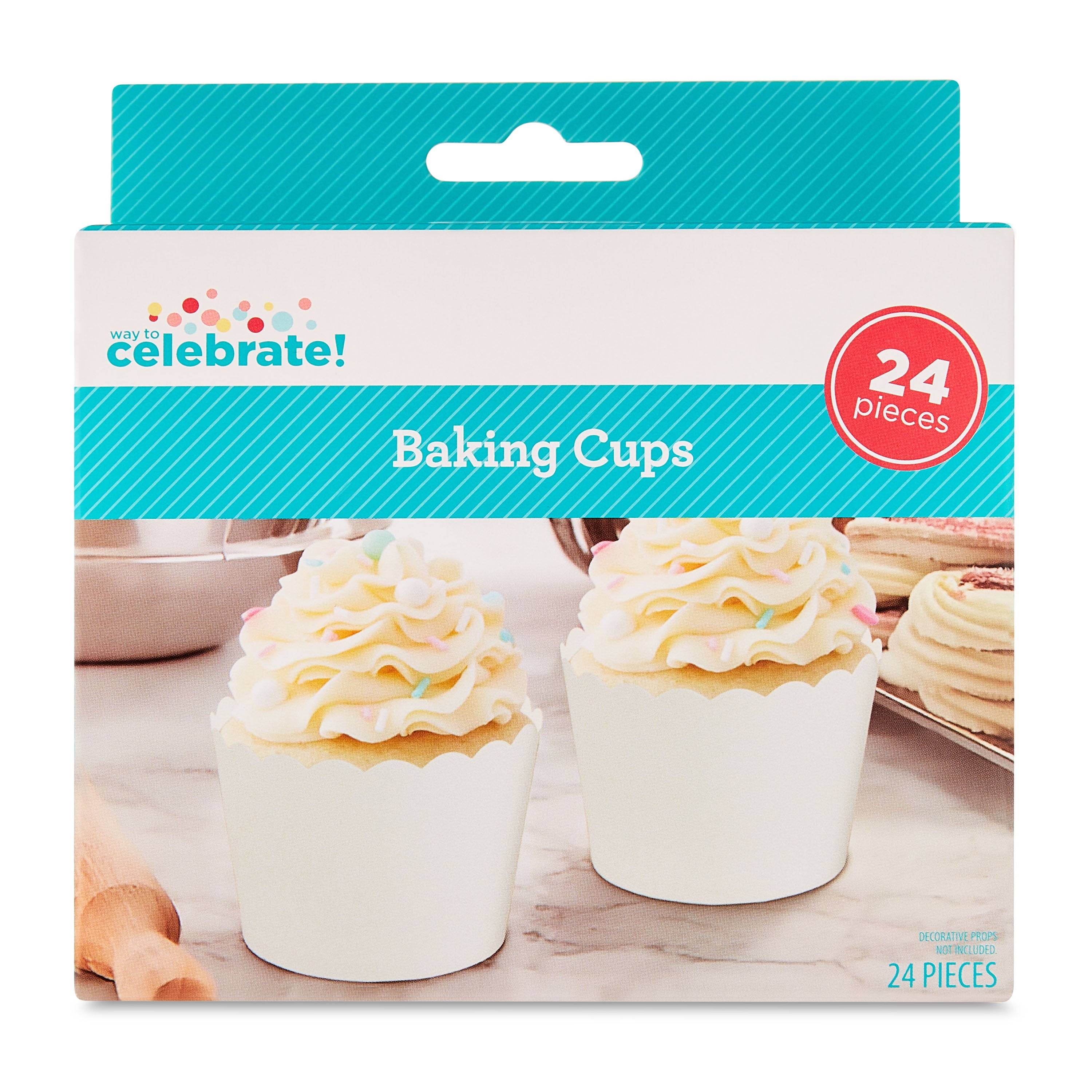 (4 pack) White Baking Cups, 24 Count, by Way To Celebrate