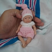 13cm Realistic Micro Preemie Doll - 4.5 Open-Eyes Silicone Reborn Baby, Ultra-Lifelike Mini Newborn Collectible (Style 3)