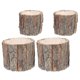 thumbnail image 2 of 4pcs Bark Succulent Pots Multi-purpose Wooden Flower Pot Balcony Succulent Plant Pot, 2 of 3