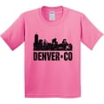 thumbnail image 3 of Inktastic Denver Colorado Skyline Grunge Youth T-Shirt, 3 of 5