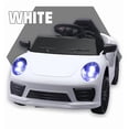 thumbnail image 4 of 12V Electric Ride on Toys with Bluetooth Music, LED Lights, Power Car Wheels, Electric Car for Kids with Parent Remote Control (White), 4 of 7