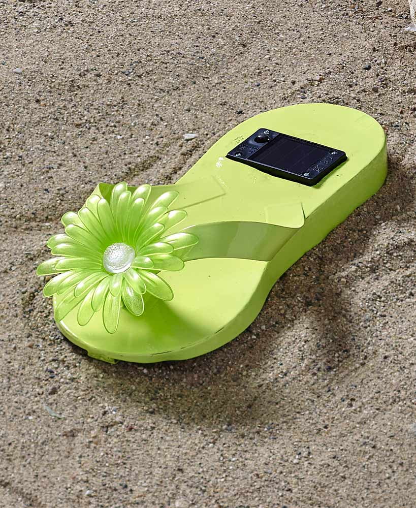 Solar Lit FlipFlop Green