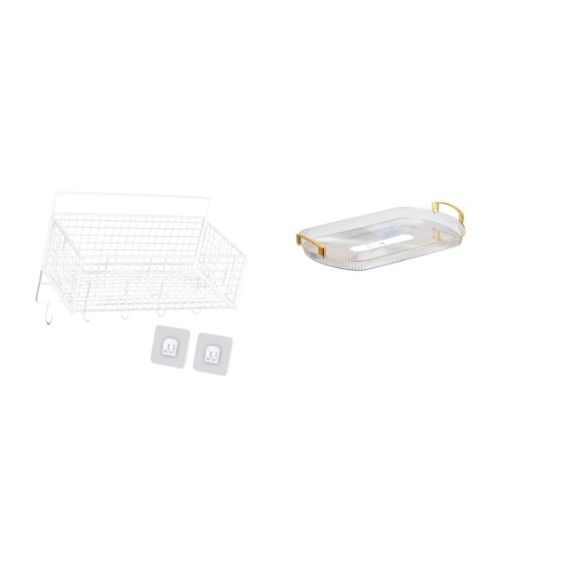 Cesta de almacenamiento colgante,Cesta de almacenamiento para gabinete organizador de pared colgante,Estantes de pared con decoración de granja,Bandeja de almacenamiento,Bandeja rectangular