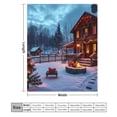 thumbnail image 2 of NIANHE Christmas Cabin blanket, comfortable and soft, warm casual blanket, printed design, winter sofa dormitory home decoration, must-have travel product. Size is 40x50 inches., 2 of 9