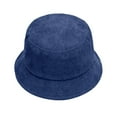 thumbnail image 2 of XIAOCHA Womens Corduroy Bucket Hat Solid Color Sun Hat Daily Casual Hat,Blue, 2 of 7