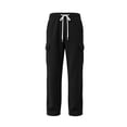 thumbnail image 3 of Dvprdro Mens Sweatpants Cargo Wide Leg Elastic Waist Drawstring Baggy Pants Casual Athletic Open Bottom Lounge Workout Outdoor Joggers with Pockets, 3 of 7