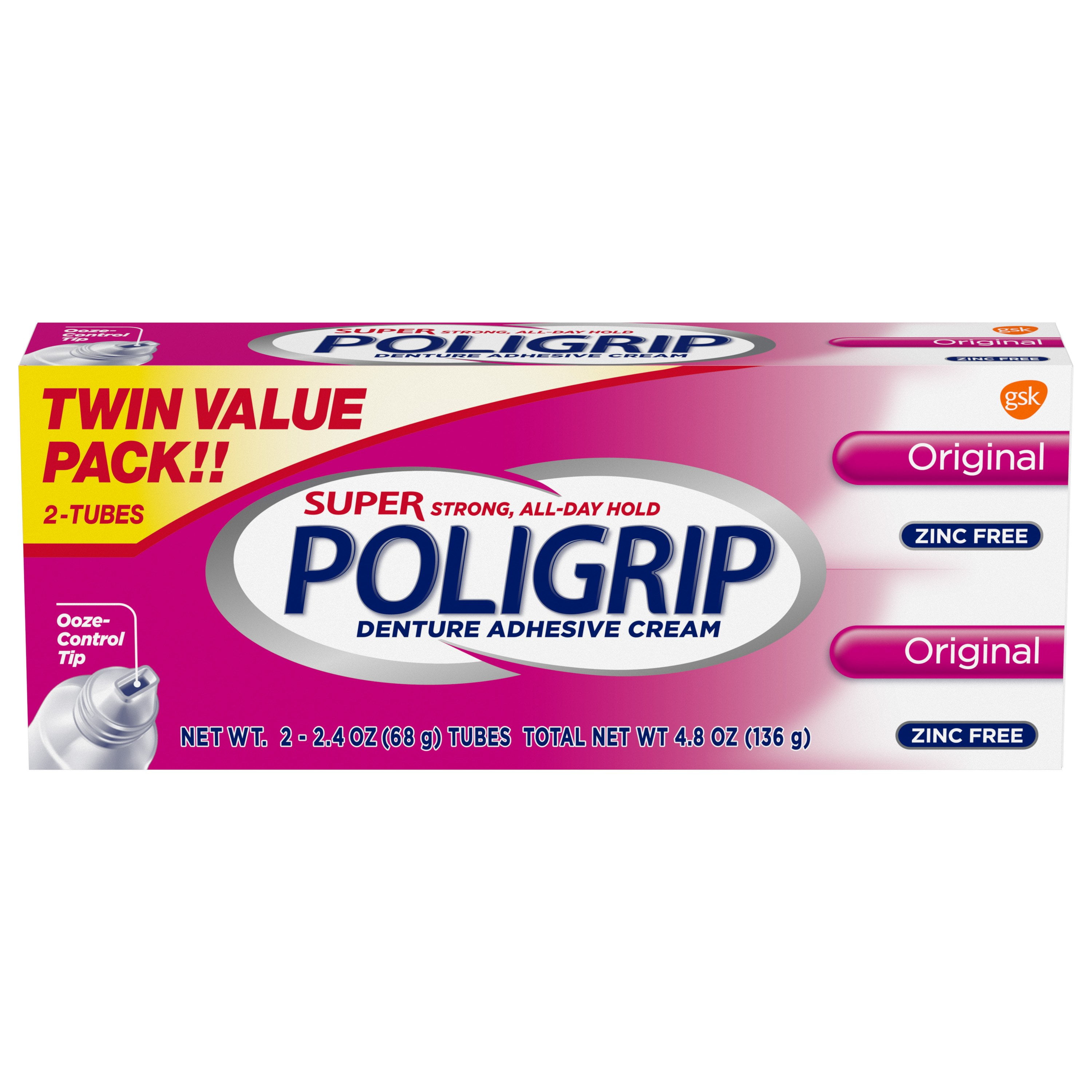 Poligrip Denture Adhesive Cream For Partials