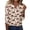 JO21_Beige, variant on Lumtrix Christmas Shirts for Women Funny Xmas Holiday Top Trendy Lightweight 3/4 Sleeve V Neck Blouses Red S