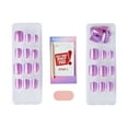 thumbnail image 4 of KISS imPRESS No Glue Needed Press On Nails, Color FX, Wonder, Purple, Short Squoval, 30 Count, 4 of 8