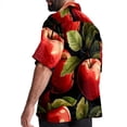 thumbnail image 3 of Fruit Men's Short Sleeve Hawaiian Print Button Down Beach Shirt, 3 of 6