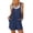 Navy, variant on UDAUDU Women's Rompers Jumpsuits Sleeveless Adjustable Ribbed Knit Summer Beach Vacation Travel Overall Shorts Outfits Gray 2XL