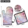 thumbnail image 6 of Delicate Floral Watercolor Pattern Kitchen Oven Mitt and Pot Holder Sets 2 Pcs for Baking, Cooking and Grilling, Heat Resistant Up To 392 °F, 6 of 7