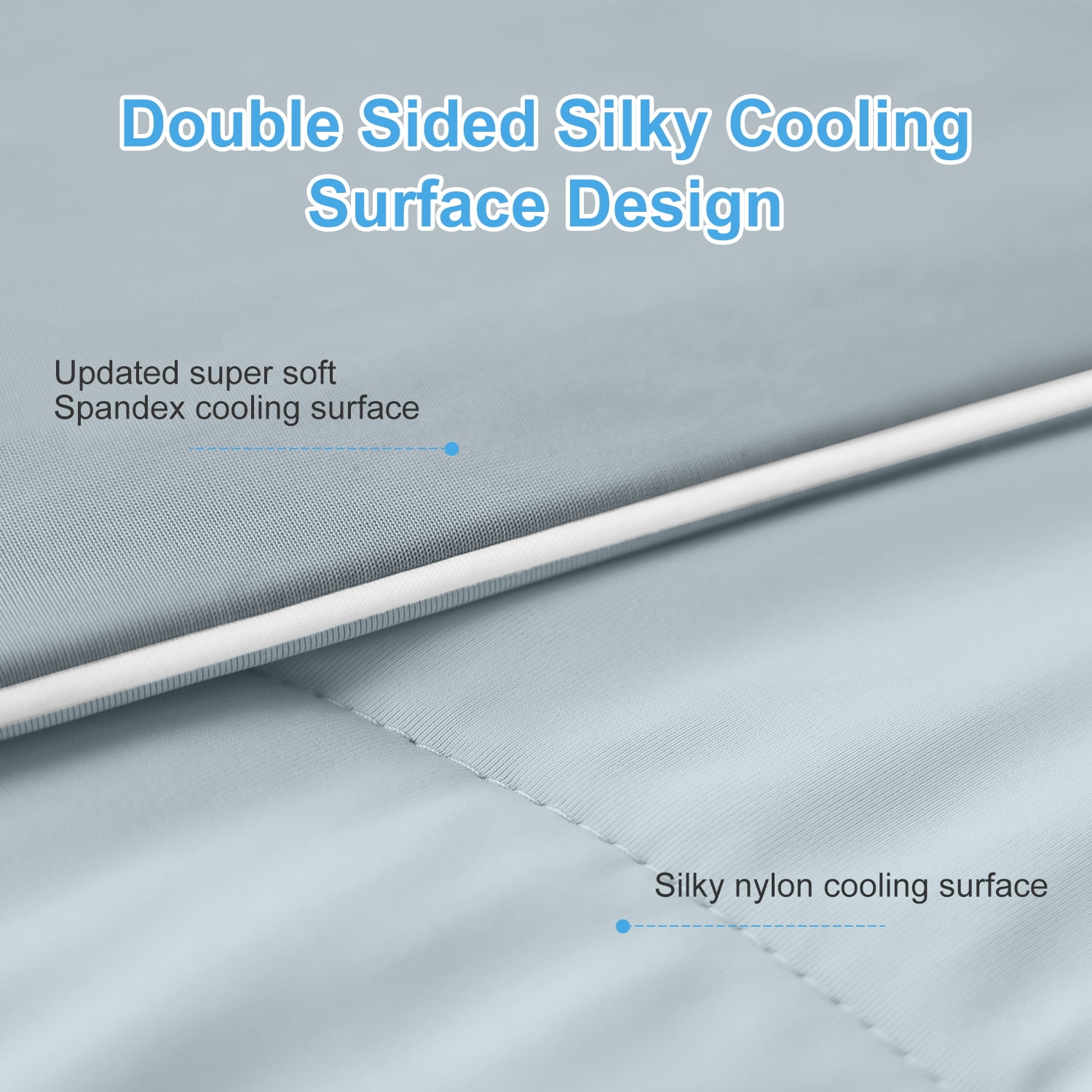 MH MYLUNE HOME Cooling Comforter for Hot Sleepers, Twin Size Double Side Arc-Chill Cold Tech Fabric Cooling Blanket Absorb Body Heat Upgrade Silk Smooth Lightweight Summer Comforter for Night Sweats