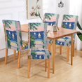 thumbnail image 2 of Yayeee 2 Pack Dining Chair Covers Stretch Parson Chairs Slipcovers Seat Protector, Colorful Seaside, 2 of 6