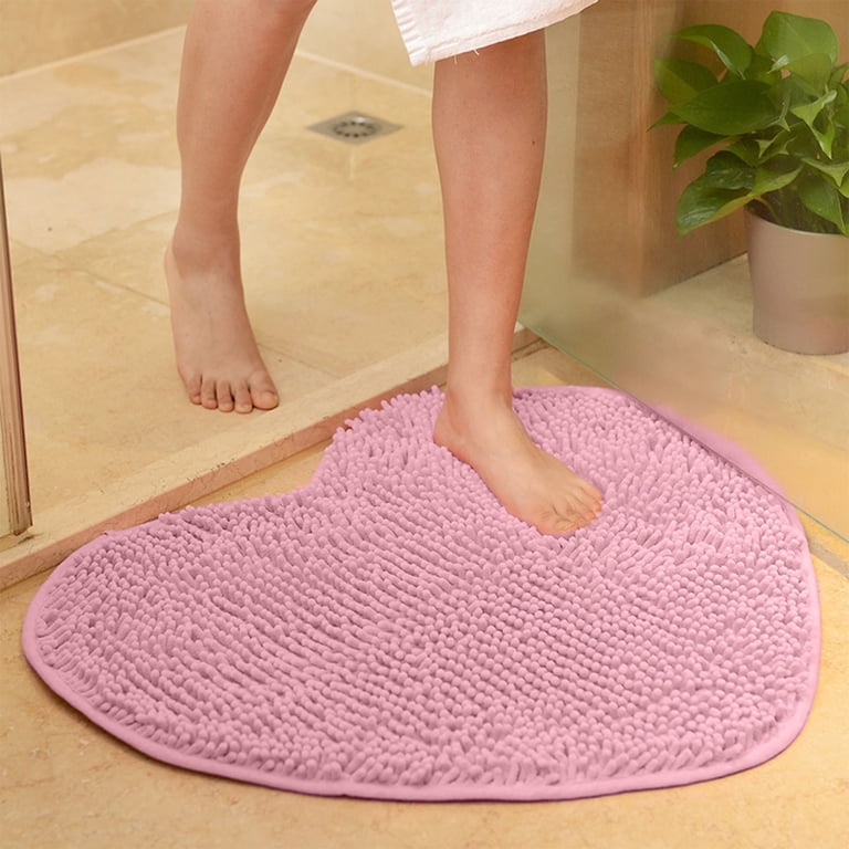 Blukids Heart Shaped Rug, Cute Heart Small Area Non-slip Rugs