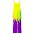 thumbnail image 4 of Moxiu Mardi Gras Sequin Jumpsuit for Women Wide Leg Patchwork Graphic Overalls Plus Size Adjustable Strappy Loose Fit Rompers 2025 Multicolor,L, 4 of 5