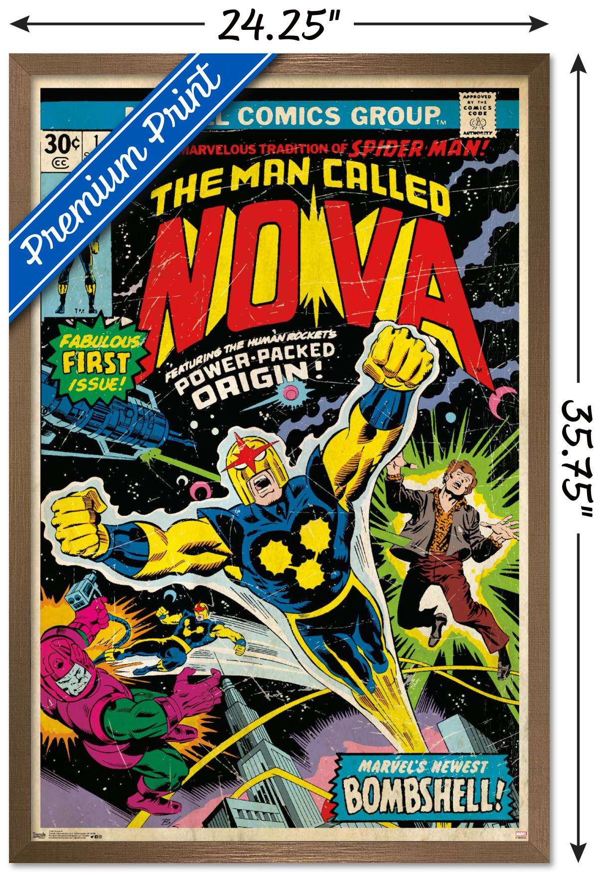 Marvel Comics - Nova - Cover #1 Wall Poster, 22.375" x 34", Framed