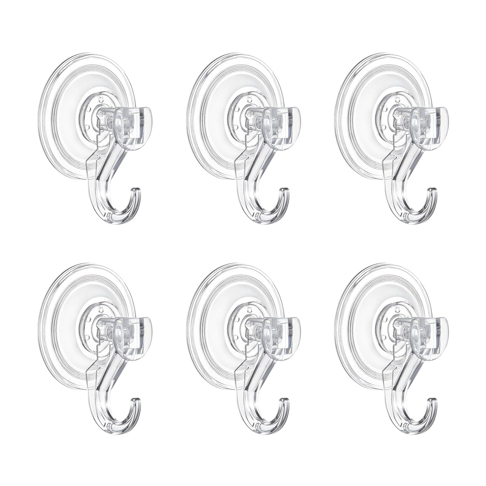 Suction Cup Hooks Upgraded Vacuum Technology 10LBS, No-Drill Reusable Removable, Heavy Duty Vacuum Hook for Bathroom Kitchen Glass Tile Smooth Surface