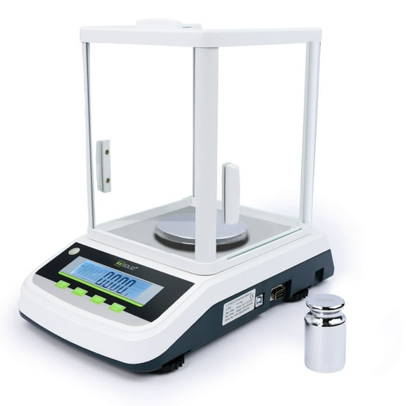 U.S. Solid 1mg Analytical Balance 300g x 0.001g High Precision Digital Lab Scale with 2 LCD Screens