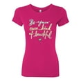 thumbnail image 2 of Positivity saying Pop Culture Womens Slim Fit Junior Tee, Raspberry, Large, 2 of 3