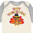 thumbnail image 4 of Inktastic Happy Thanksgiving Cute Turkey in Pilgrim Hat Boys or Girls Long Sleeve Baby Bodysuit, 4 of 5