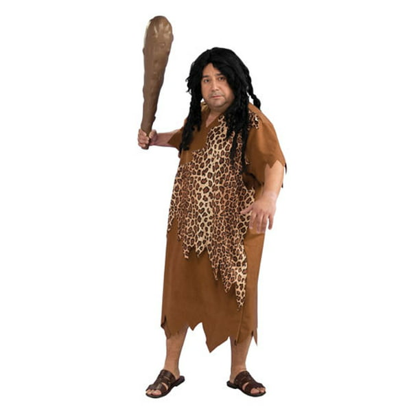 Rubie's Caveman Men's Halloween Fancy-Dress Costume for Adult, Big & Tall  Plus Size 