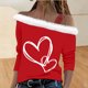thumbnail image 5 of Xuyuer Valentine Shirt Women Love Heart Graphic Sloping Shoulder Suspender Shirt Funny Valentine's Day Gift Shirts Love Tops, 5 of 7