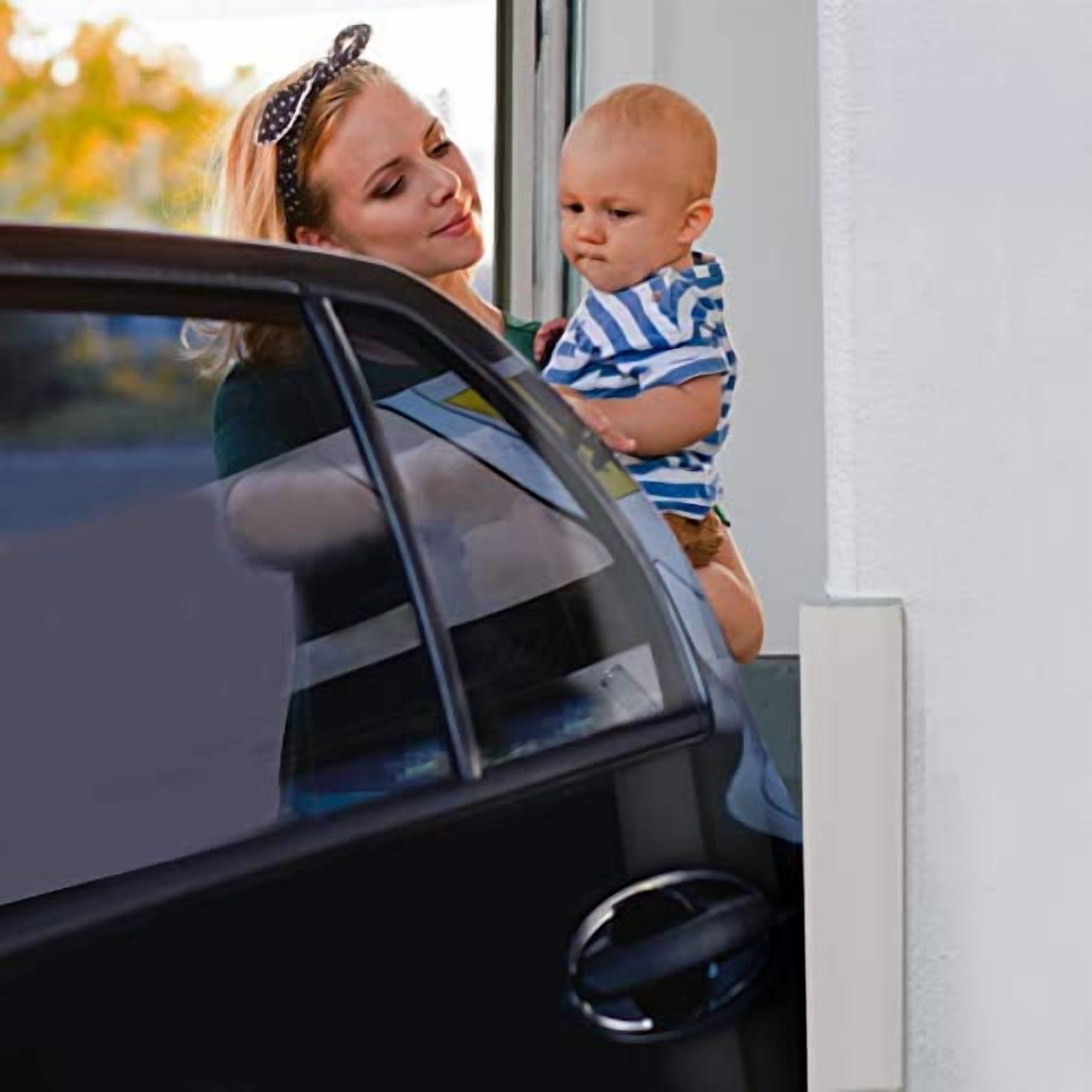 urbanhouse (2-Pack High-Density Corner Guard Edge Protector & Bumper for Parking Garages, Workshops, Baby Proofing Walls and Furniture - Neutral White, 24 Inches.