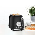 thumbnail image 2 of JS Gourmet - Grille-Pain Rétro Extra-Grand à 2 Tranches, 6 Niveaux de Brunissage, 825 Watts, Noir, 2 of 3