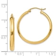 thumbnail image 2 of 14k Yellow Gold Round Tube Hoop Earrings - 2.3 Grams - Measures 30x30mm, 2 of 2