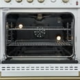 thumbnail image 3 of Marco 30-inch Gas Range White & Antique Brass Design, 4 Burners 37,000 BTU, 4.32 cu.ft. Convection Oven, 3 of 5