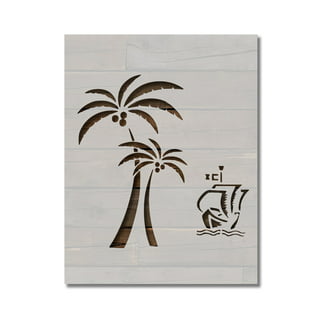 StudioR12 Tropical Palm Leaf Stencil for DIY Boho Home Decor