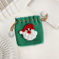 thumbnail image 3 of RKSTN Knitted Drawstring Pouch Christmas Day Apples Bag Sweet Handiwork Knitting Bag Weaver Wool Crochet Drawstring Bag Mini Storage Pocket, 3 of 5
