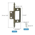thumbnail image 2 of Uxcell Non-Mortise Door Hinges Heavy Duty Steel Flush Cabinet Hinges Copper, 2 of 7