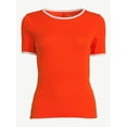 thumbnail image 6 of Free Assembly Women's Ribbed Crewneck Tee with Short Sleeves, Sizes XS-XXXL, 6 of 6
