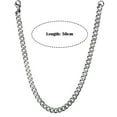 thumbnail image 3 of GHSOHS Necklaces for Women White Gold Necklaces for Women Jewelry Pendant Necklaces Silver Titanium Steel Cuban Necklaces for Women Men Curb Chain Choker Necklace Men Gold Clavicle Chain, 3 of 6