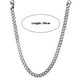 thumbnail image 4 of Plata Titanio Cadena de Acero Cubana Collar de Oro para Hombres Niños Collar chapado en oro, 4 of 8
